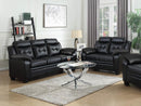 Finley Upholstered Pillow Top Arm Living Room Set Black - 5th Ave Furniture