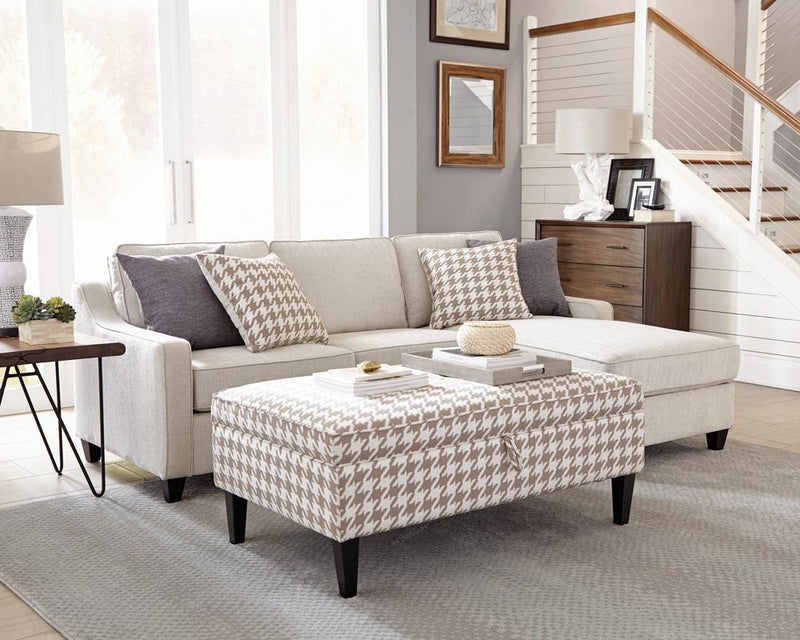 Mcloughlin Upholstered Sectional Platinum - 5th Ave Furniture