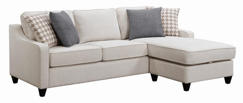 Mcloughlin Upholstered Sectional Platinum - 5th Ave Furniture