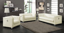 Chaviano 3-piece Upholstered Tufted Sofa Set Pearl White - 5th Ave Furniture