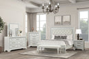 Stella Mia 4 Pc 5 Pc Queen Bedroom Set White & White - 5th Ave Furniture