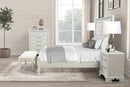 Stella Mia 4 Pc 5 Pc Queen Bedroom Set White & White - 5th Ave Furniture