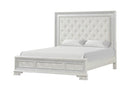 Stella Mia 4 Pc 5 Pc Queen Bedroom Set White & White - 5th Ave Furniture