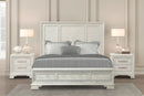 Stella Mia 4 Pc 5 Pc Queen Bedroom Set White & White - 5th Ave Furniture