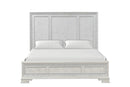 Stella Mia 4 Pc 5 Pc Queen Bedroom Set White & White - 5th Ave Furniture