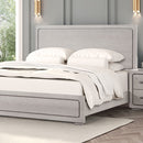 Crowthorne E.King & Queen Bed Grey & White - 5th Ave Furniture