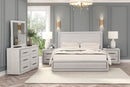 Crowthorne E.King & Queen Bed Grey & White - 5th Ave Furniture