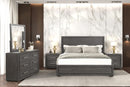 Crowthorne E.King & Queen Bed Grey & White - 5th Ave Furniture