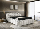 Newquay E.King & Queen Bed White, Grey, & Black - 5th Ave Furniture