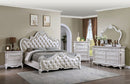 Ventresca 4 & 5 Piece Queen Bedroom Set White & Chrome - 5th Ave Furniture