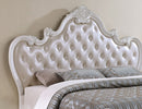 Ventresca E.King & Queen Bed White & Chrome - 5th Ave Furniture