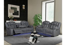 U7068/U7069 GREY 10 PWR REC SOFA/PWR CRLS W/LED & IMMERSE SPEAKERS - 5th Ave Furniture