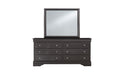 POMPEI METALLIC GREY KING BED WITH LED, DRESSER, MIRROR AND NIGHTSTAND - 5th Ave Furniture