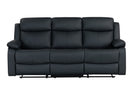U6026 BLACK PU 72A RECLINING SOFA WITH LED - 5th Ave Furniture
