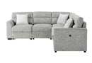 U9401 NICKEL SOFA BED SECTIONAL WITH 3 PILLOWS - 5th Ave Furniture