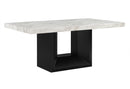 D02 DINING TABLE + 6 D03 BLACK DINING CHAIRS - 5th Ave Furniture