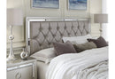 RILEY SILVER KING BED, 2 DRESSERS, MIRROR AND 2 NIGHTSTANDS - 5th Ave Furniture