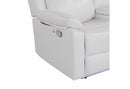 U6026 BLANCHE WHITE REC SOFA/CONSOLE REC LOVESEAT WITH LED & SPEAKER - 5th Ave Furniture