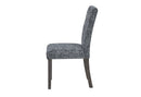 D86 GREY DINING CHAIR WITH BROWN LEGS - 5th Ave Furniture