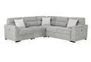 U9401 NICKEL SOFA BED SECTIONAL WITH 3 PILLOWS - 5th Ave Furniture