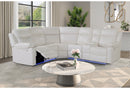 U6026 BLANCHE WHITE RIGHT SIDE FACING SECTIONAL WITH LED AND SPEAKER - 5th Ave Furniture