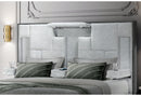 OSCAR GREY QUEEN BED NO WOOD TRIM - 5th Ave Furniture