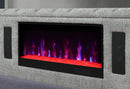 ISABELLA GREY QUEEN BED W/LED, TV LIFT, SPEAKER AND FIREPLACE - 5th Ave Furniture