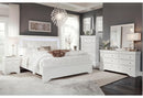 POMPEI METALLIC WHITE FULL BED GROUP WITH LED - 5th Ave Furniture