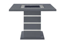 MONACO DARK GREY BAR TABLE AND 6 MONACO DARK GREY BAR STOOLS - 5th Ave Furniture