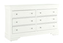 POMPEI METALLIC WHITE DRESSER - 5th Ave Furniture