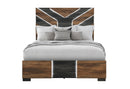 OPTIMUS BROWN/BLACK FULL BED - 5th Ave Furniture