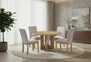 D3124 NATURAL DINING TABLE 48" AND 4 D1248 DINING CHAIR - 5th Ave Furniture