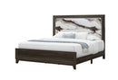 HARMONY BROWN KING BED WITH LED - 5th Ave Furniture