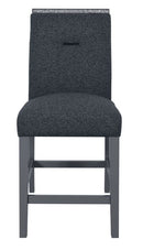 MONACO DARK GREY BAR STOOL KIT OF 2 - 5th Ave Furniture