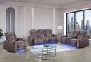 U8000 BROWN PWR REC SOFA/PWR CON REC LOVESEAT/PWR RECLINER W/PHR - 5th Ave Furniture