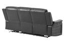 U8879 BLANCHE CHARCOAL PWR REC SOFA W/LED & GLOBAL SURROUND SYSTEM - 5th Ave Furniture