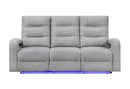 U6611 GREY 15 POWER RECLINING SOFA WITH LED - 5th Ave Furniture