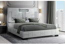 OSCAR GREY QUEEN BED NO WOOD TRIM - 5th Ave Furniture