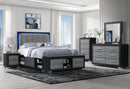 EMMA BLACK/GREY FULL BED GROUP
