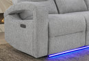 U6611 GREY 15 POWER CONSOLE RECLINING LOVESEAT WITH LED - 5th Ave Furniture