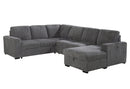 U2660 GREY SECTIONAL W/PULL OUT SOFA BED - 5th Ave Furniture