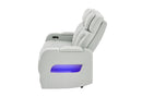 U8611 BLANCHE SILVER PWR REC SOFA WITH PHR AND LED - 5th Ave Furniture