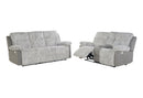 U6028 GREY RECLINING SOFA/CONSOLE RECLINING LOVESEAT - 5th Ave Furniture