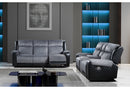 U5914/U5915 GREY/BLACK REC SOFA/CRLS W/IMMERSIVE SOUND & BLUE LED - 5th Ave Furniture