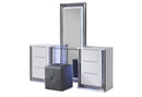YLIME-SMOOTH WHITE-KBG FULLY SLATTED W/ VANITY SET-N - 5th Ave Furniture