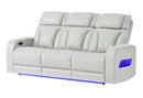 U8611 BLANCHE SILVER PWR REC SOFA WITH PHR AND LED - 5th Ave Furniture