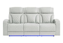 U8611 BLANCHE SILVER PWR REC SOFA WITH PHR AND LED - 5th Ave Furniture