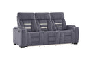 U1895 GREY P2 RECLINING SOFA WITH IS AND LED - 5th Ave Furniture