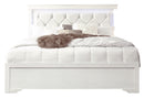 POMPEI WHITE QUEEN BED WITH LED DRESSER MIRROR AND NIGHTSTAND - 5th Ave Furniture