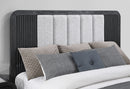 BECKETT WHITE/BLACK QUEEN BED GROUP WITH COOLER & SPEAKER - 5th Ave Furniture